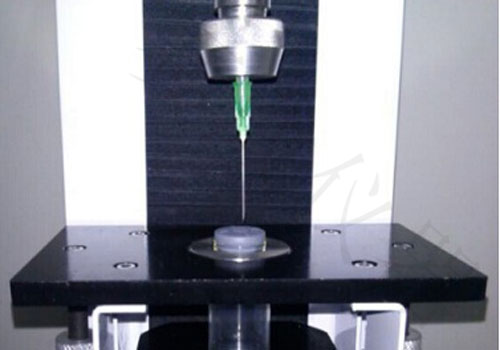 賽成MED-02醫(yī)藥包裝性能測試儀配置穿刺力夾具測試丁基膠塞穿刺力試驗(yàn)過程圖示 賽成MED-02醫(yī)藥包裝性能測試儀配置穿刺力夾具測試丁基膠塞穿刺力試驗(yàn)過程圖示